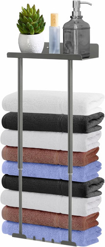Wall mounted adjustable towel - mounted,