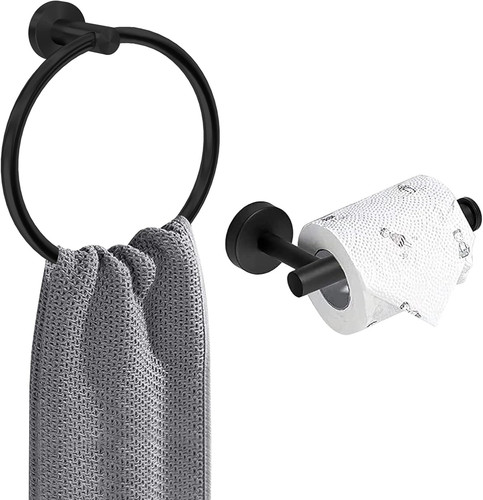 Toilet roll holder and towel - roll,