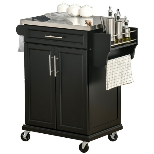 Homcom rolling kitchen cart - homcom,