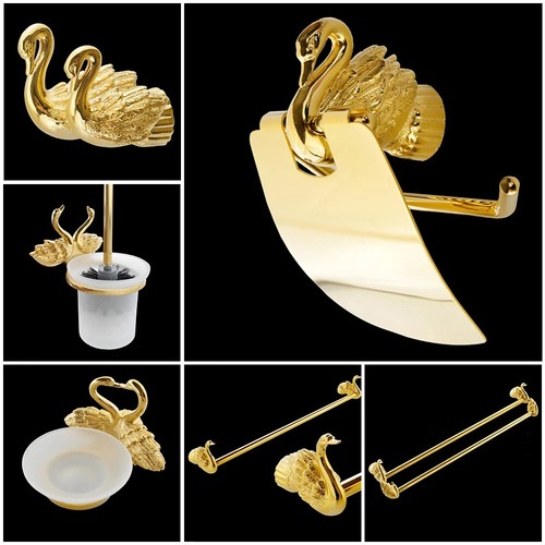 Towel bar swan gold - towel, bathroom