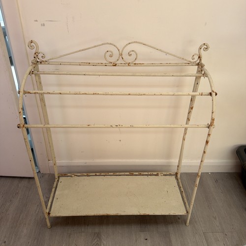 Vintage metal towel rail stand - metal,