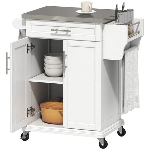 Homcom rolling kitchen cart - homcom,