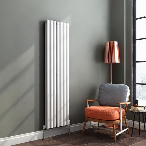 White vertical oval tube - oval,